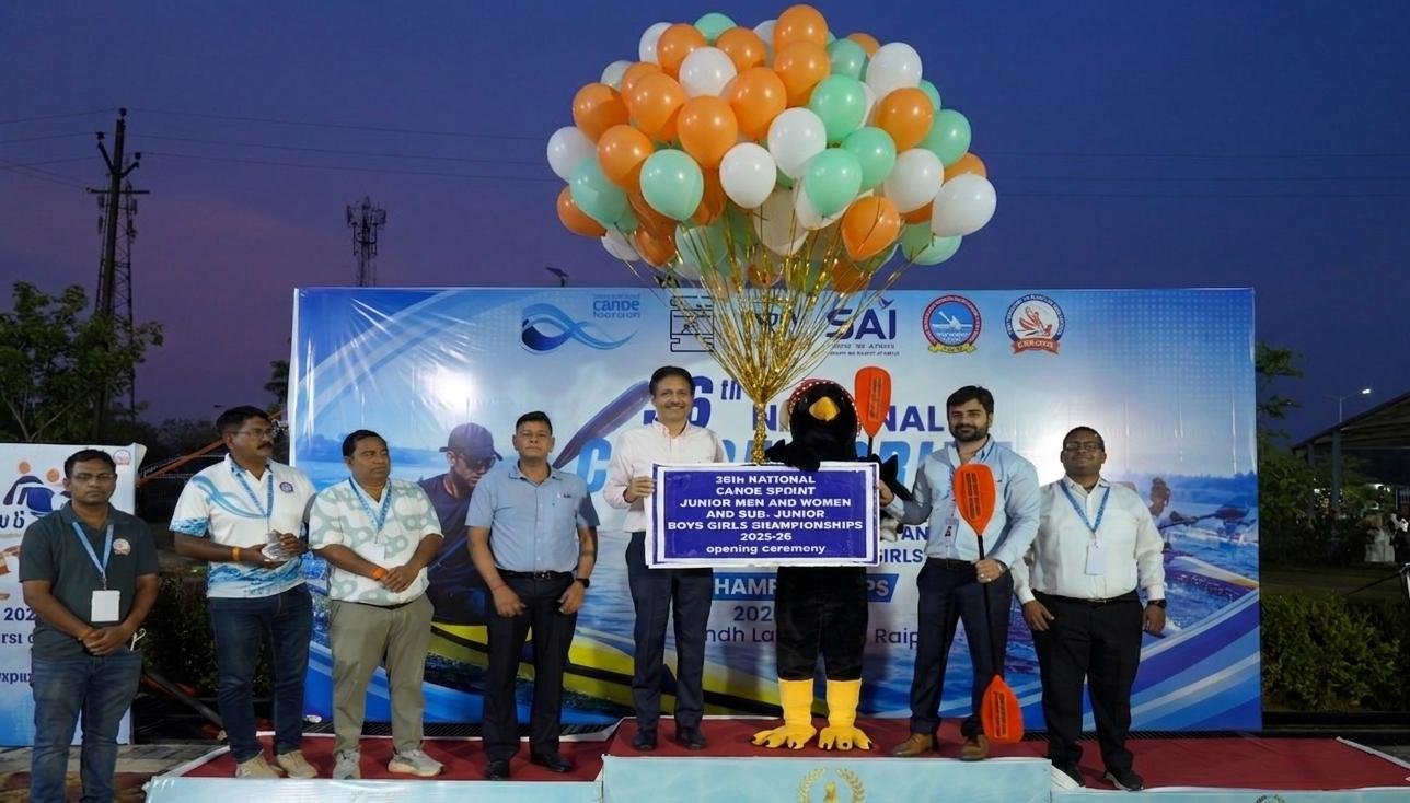 Canoe Sprint Championship2026: नया रायपुर में 36वीं राष्ट्रीय कैनो स्प्रिंट चैंपियनशिप का भव्य आगाज़, 24 राज्यों के 800 से अधिक खिलाड़ी ले रहे हिस्सा 1 IMG 20260612 WA0027