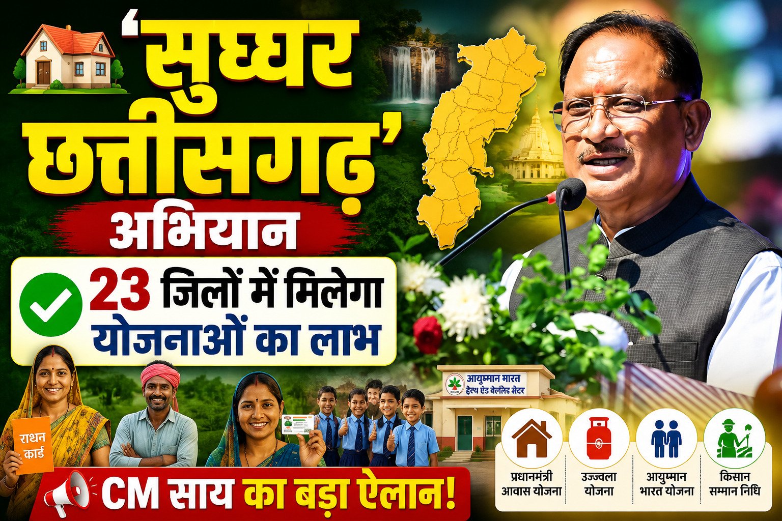 Sughhar Chhattisgarh: विष्णु के सुशासन की एक और पहल, छत्तीसगढ़ में लॉन्च होगा 'सुघ्घर छत्तीसगढ़' अभियान 1 file 000000004860720c921a7b3ef9efda37