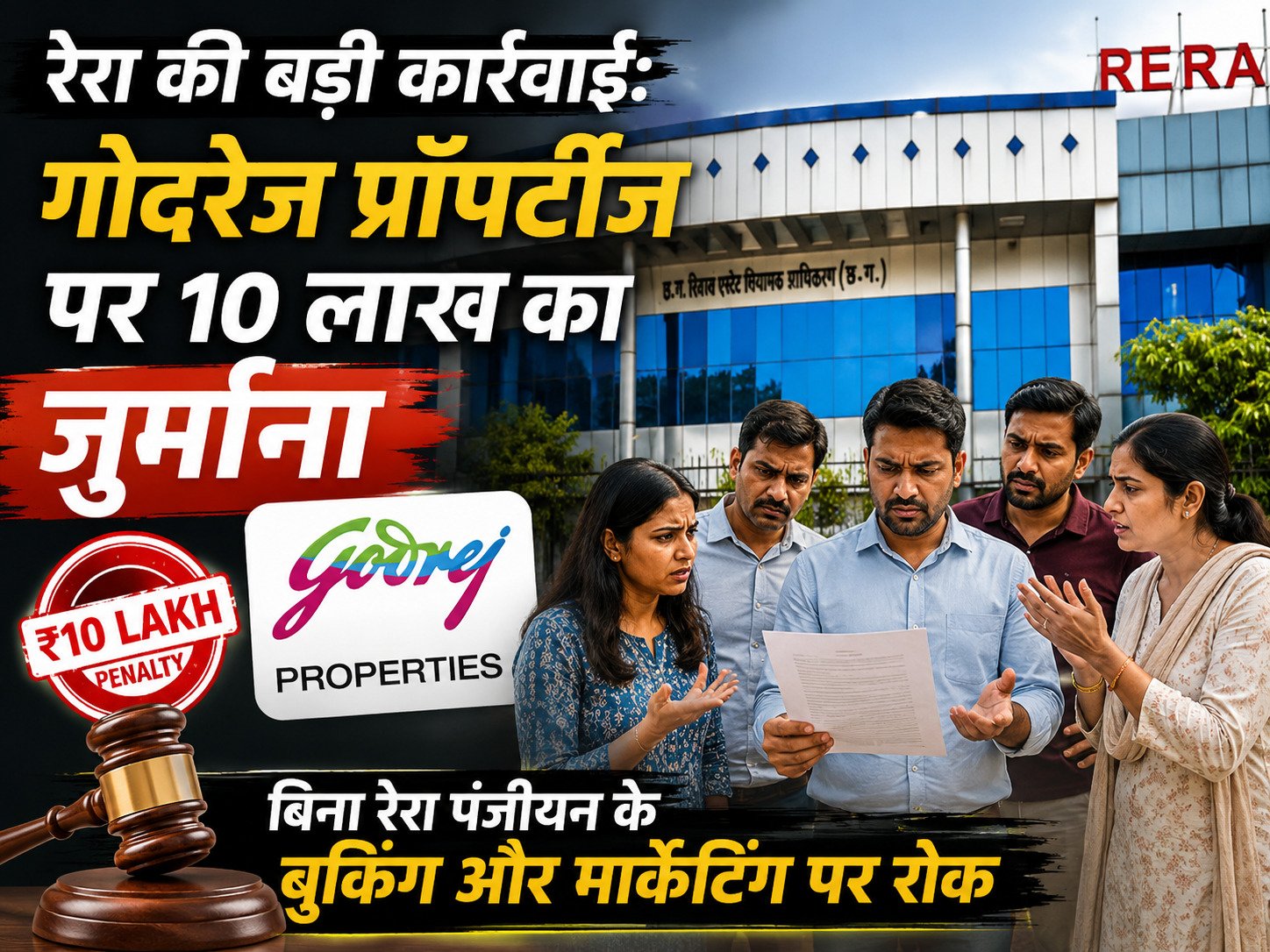 गोदरेज प्रॉपर्टीज पर CGRERA की बड़ी कार्रवाई, 10 लाख का जुर्माना; रेरा रजिस्ट्रेशन से पहले बुकिंग और प्रचार पर रोक 1 file 00000000a82871faaf210446c2a61573