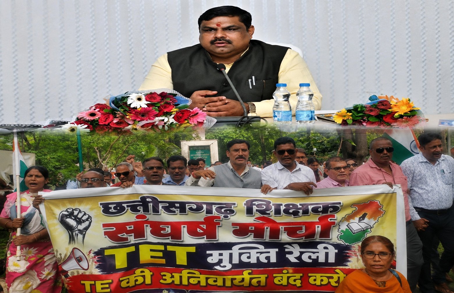 छत्तीसगढ़ में TET की अनिवार्यता के विरोध में शिक्षकों की टेट मुक्ति रैली, शिक्षा मंत्री बोले - विभागीय परीक्षा पर सरकार कर रही विचार 1 file 00000000ff14820b9838daa557d05a62 1