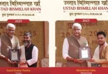 उस्ताद बिस्मिल्लाह खां युवा पुरस्कार-2025 से सम्मानित हुए छत्तीसगढ़ के दो कलाकार, CM साय ने दी बधाई 16 IMG 20261020 094314