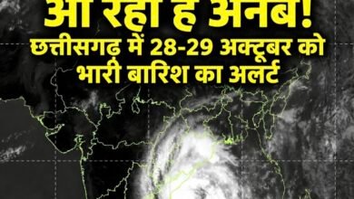 चक्रवात अर्नब का छत्तीसगढ़ में असर, 28 से 30 अक्टूबर तक बारिश की चेतावनी 1 IMG 20261027 115436